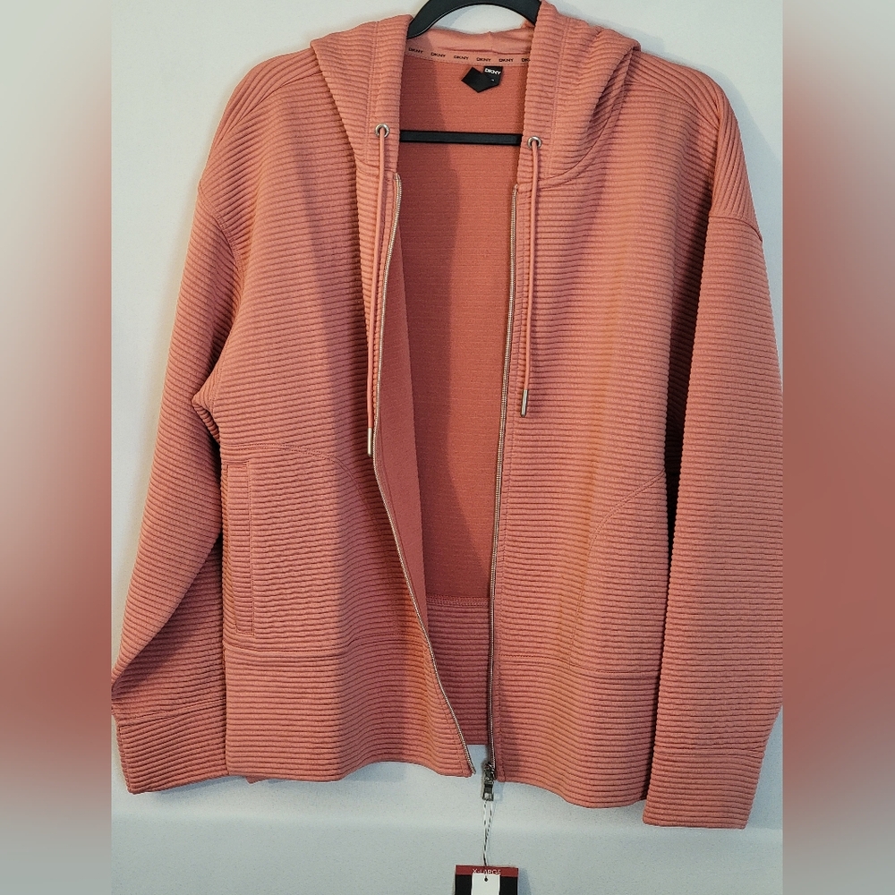 NWT DKNY Ottoman Full Zip Hoodie Size XL - Picture 7 of 12